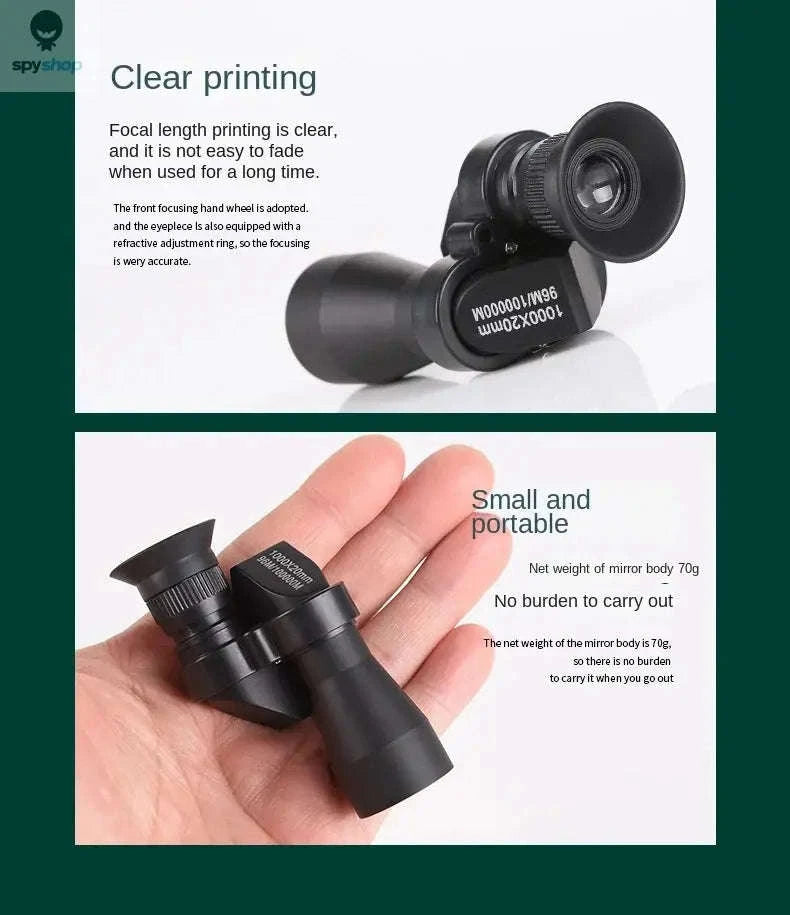 OutdoorPro Portable Monocular Telescope-black