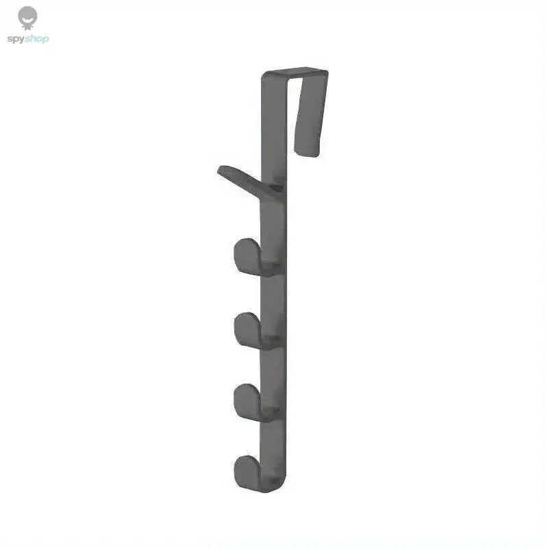 Over-the-Door Hook Organizer, 5-Hook Door Rack for Daily Storage-brown