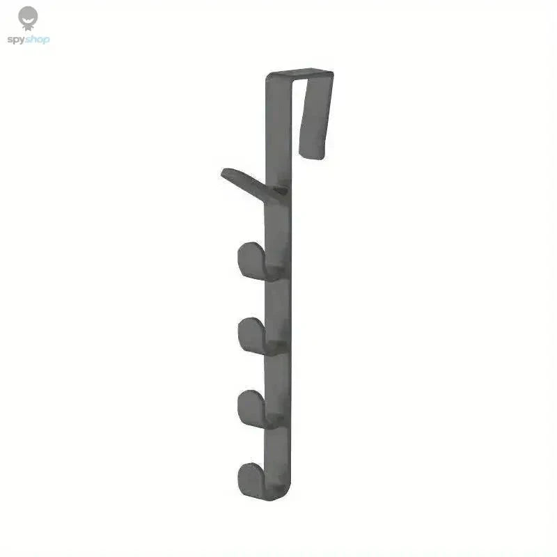 Over-the-Door Hook Organizer, 5-Hook Door Rack for Daily Storage-brown