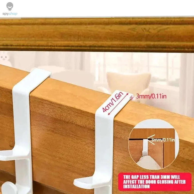 Over-the-Door Hook Organizer – Space-Saving 5-Hook Rack for Everyday Storage-brown