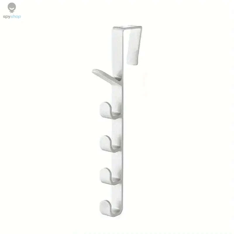 Over-the-Door Hook Organizer – Space-Saving 5-Hook Rack for Everyday Storage-brown