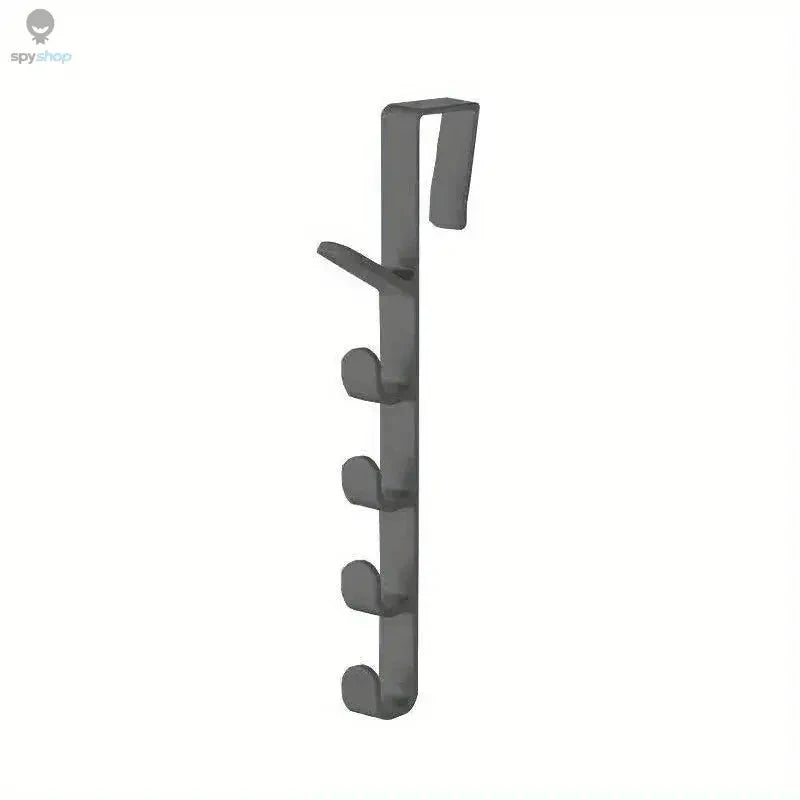 Over-the-Door Hook Organizer – Space-Saving 5-Hook Rack for Everyday Storage-brown