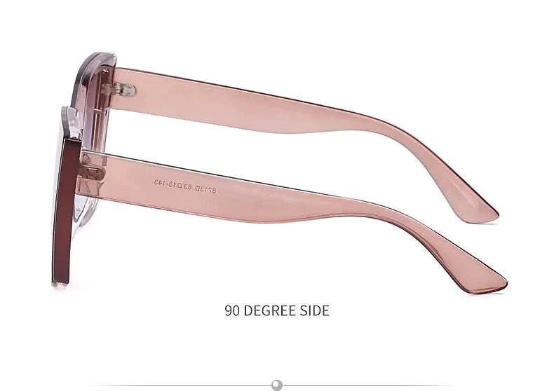 Oversized Cat Eye Sunglasses for Women-C8 Blue / ZS-8713D