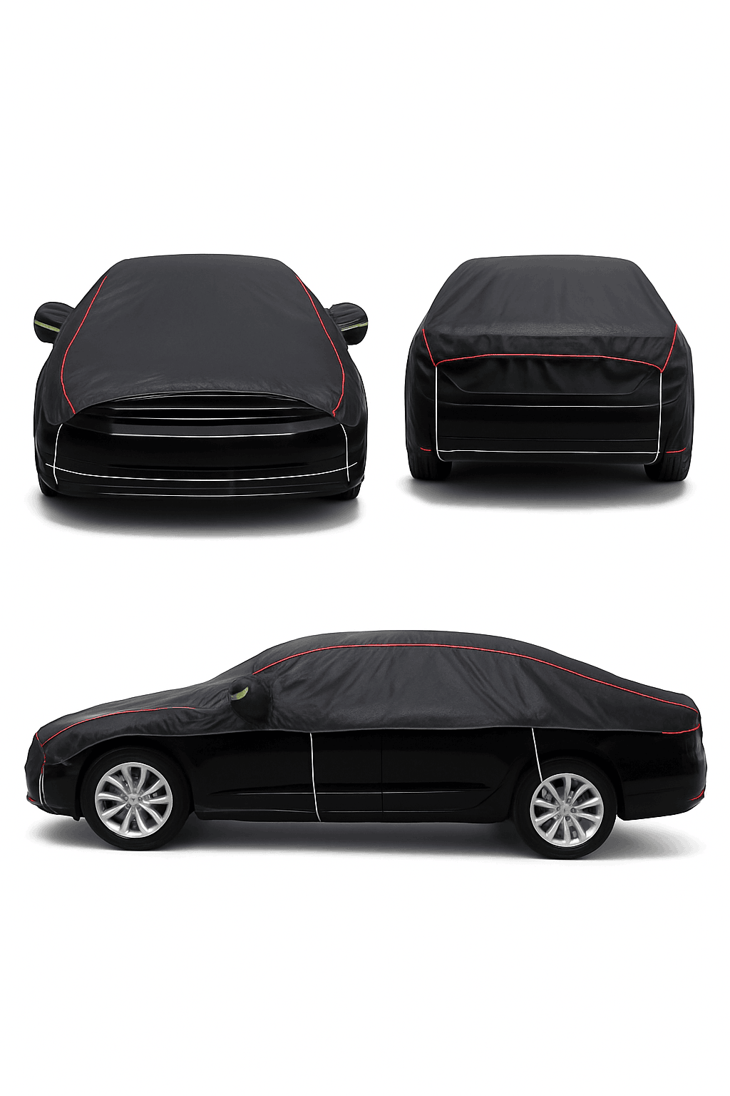 Oxford Cloth Car Cover Indoor/Outdoor Sun Protection Dustproof Waterproof Universal for Sedan SUV-SUV Silver