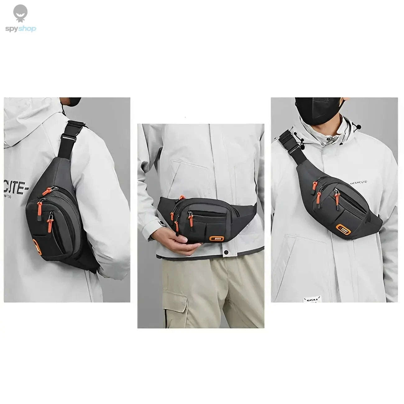 Oxford Waterproof Mobile Waist Bag for Everyday Adventures-Brown