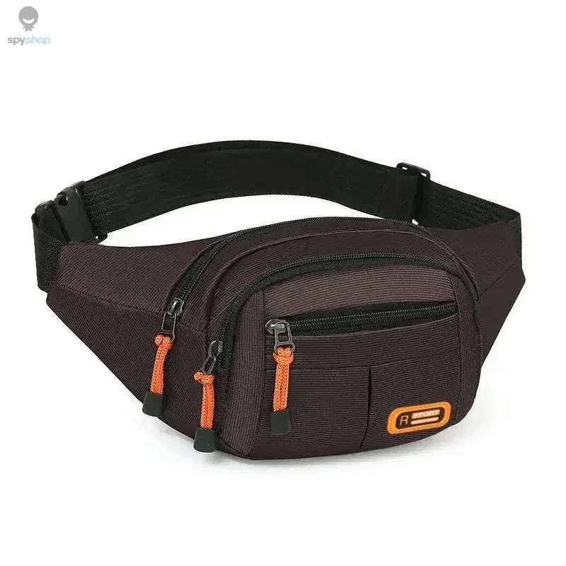 Oxford Waterproof Mobile Waist Bag for Everyday Adventures-Brown
