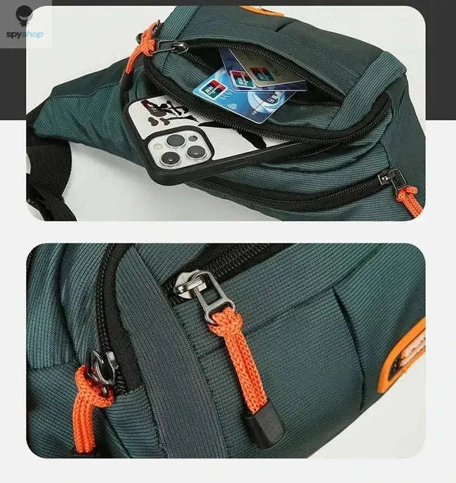 Oxford Waterproof Mobile Waist Bag for Everyday Adventures-Brown