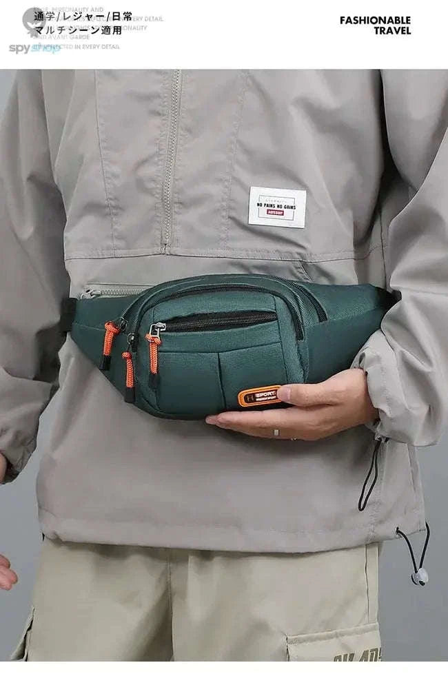 Oxford Waterproof Mobile Waist Bag for Everyday Adventures-Brown