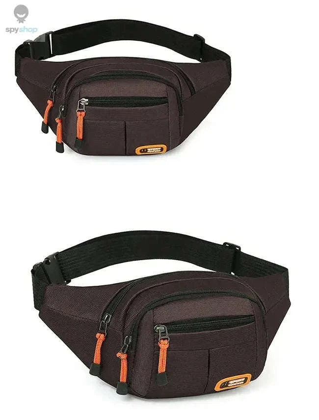 Oxford Waterproof Mobile Waist Bag for Everyday Adventures-Brown