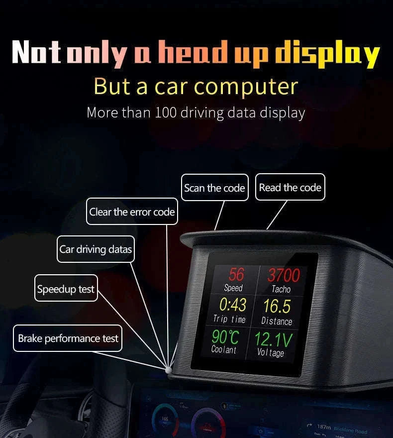 P10 Head Up Display OBD2 Digital Speedometer-Default Title