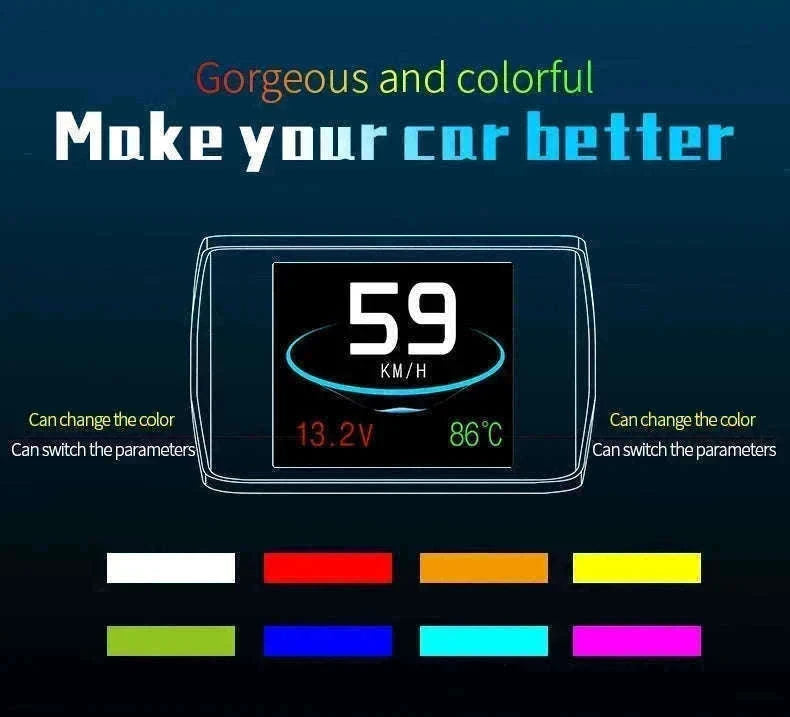P10 Head Up Display OBD2 Digital Speedometer-Default Title