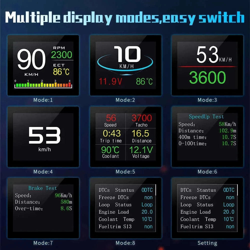 P10 Head Up Display OBD2 Digital Speedometer-Default Title