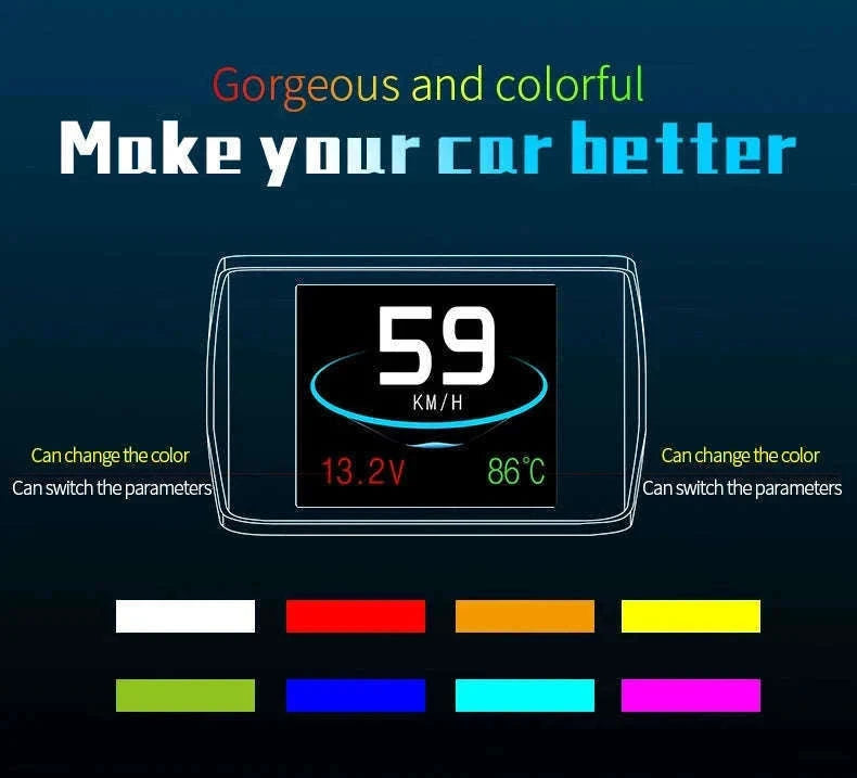P10 Head Up Display OBD2 Digital Speedometer-Default Title