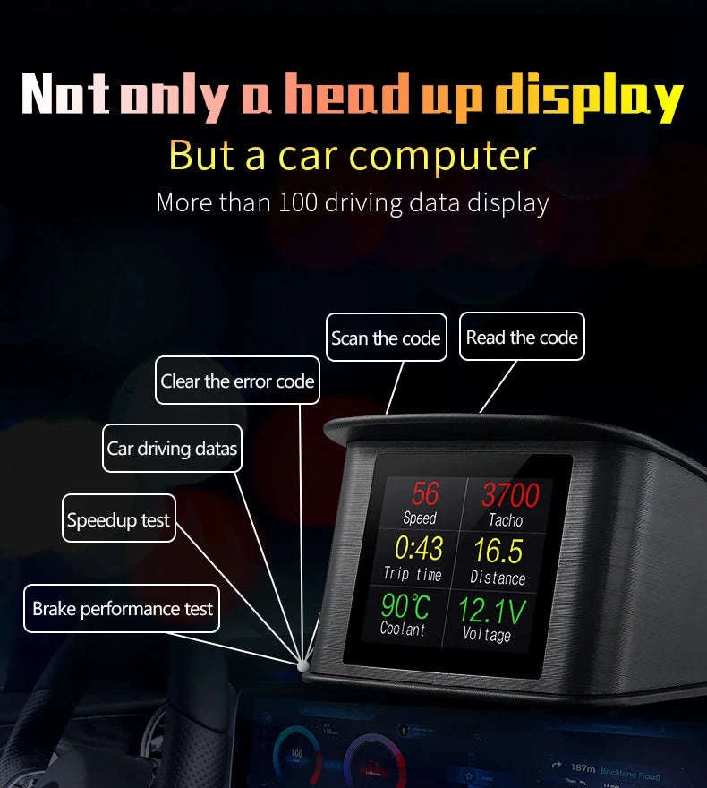 P10 Head Up Display OBD2 Digital Speedometer-Default Title