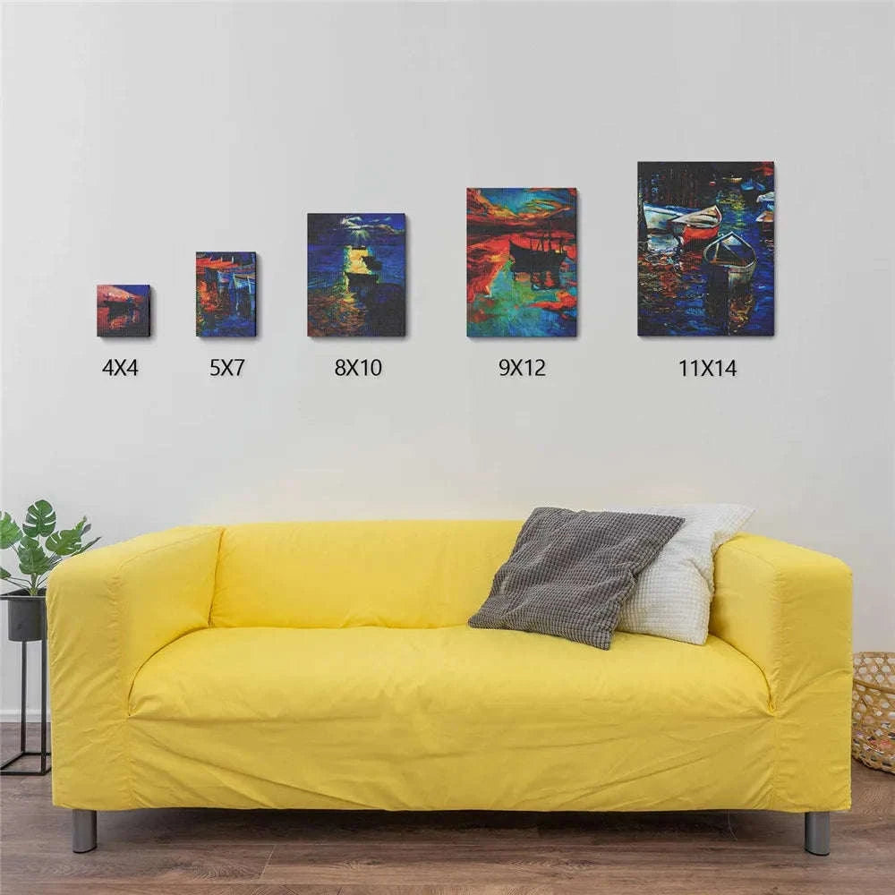 Pack of 4 White Square Artist Canvas Boards-10x10cm 4x4in-4pcs