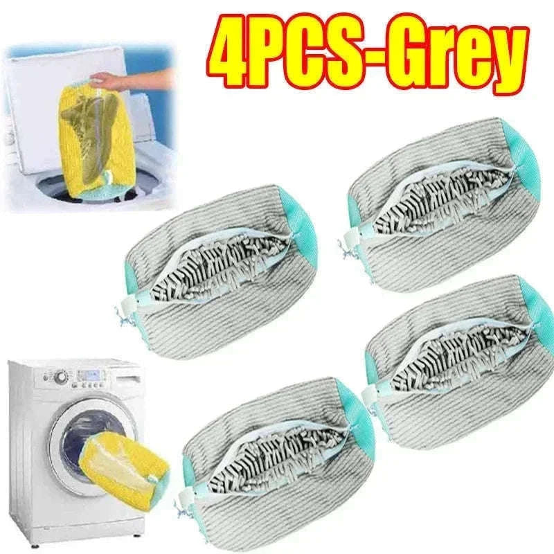 Padded Net Shoe Laundry Bag for Gentle Shoe Washing-1PCS-yellow