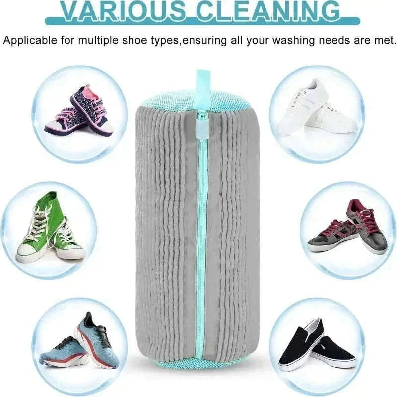 Padded Net Shoe Laundry Bag for Gentle Shoe Washing-1PCS-yellow