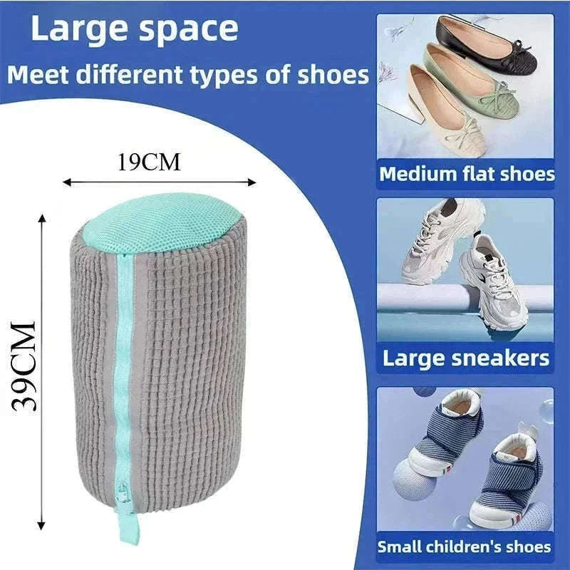 Padded Net Shoe Laundry Bag for Gentle Shoe Washing-1PCS-yellow