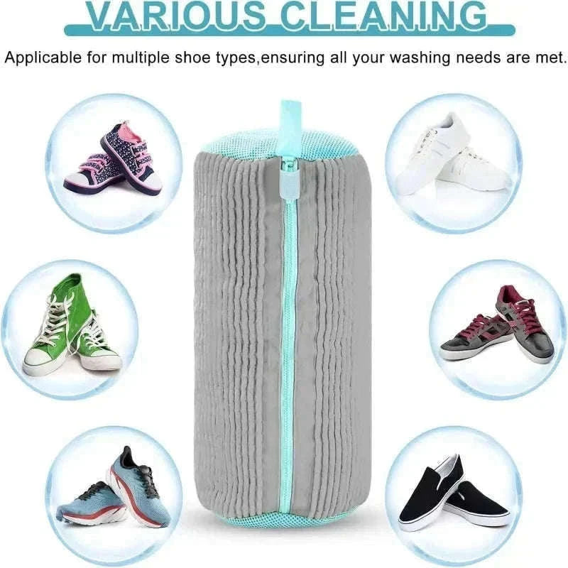 Padded Net Shoe Laundry Bag for Gentle Shoe Washing-1PCS-yellow