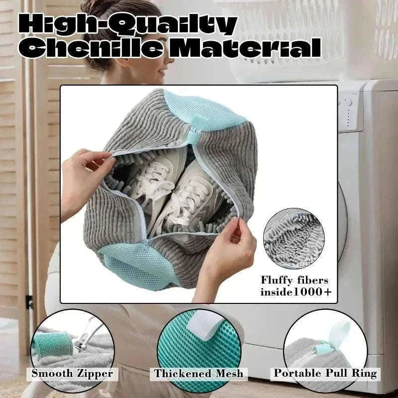 Padded Net Shoe Laundry Bag for Gentle Shoe Washing-1PCS-yellow