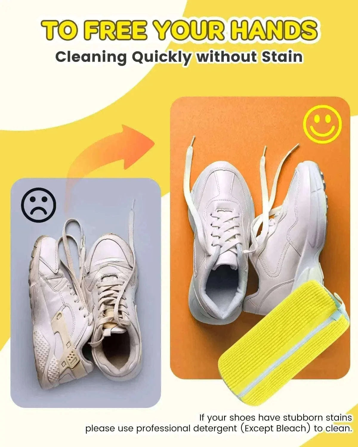 Padded Net Shoe Laundry Bag for Gentle Shoe Washing-1PCS-yellow