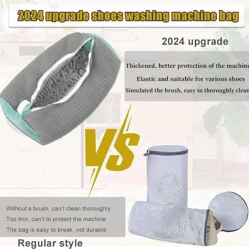 Padded Net Shoe Laundry Bag for Gentle Shoe Washing-1PCS-yellow
