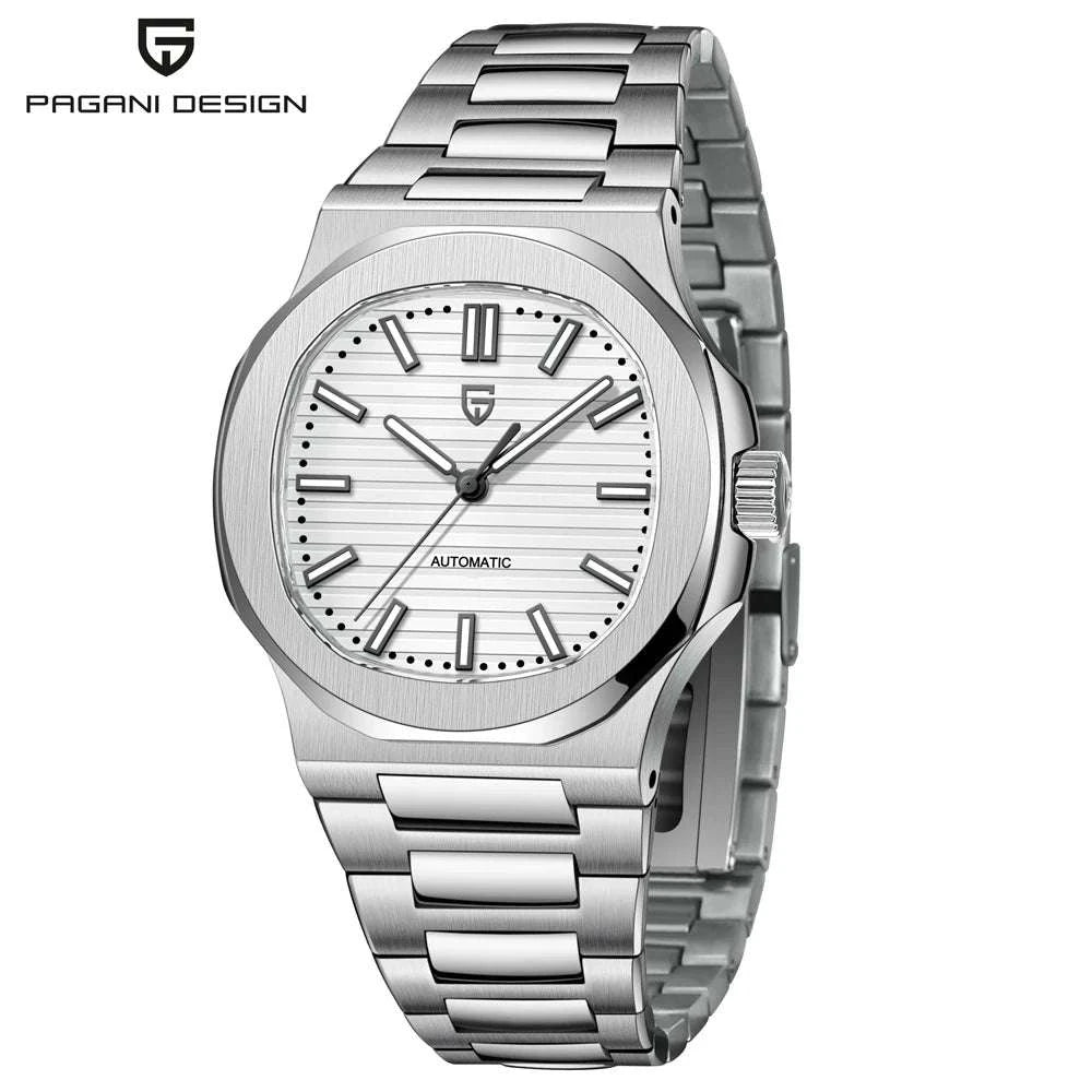 Pagani Design 40MM Automatic Men's Watch with Sapphire Glass-Ice Blue / france