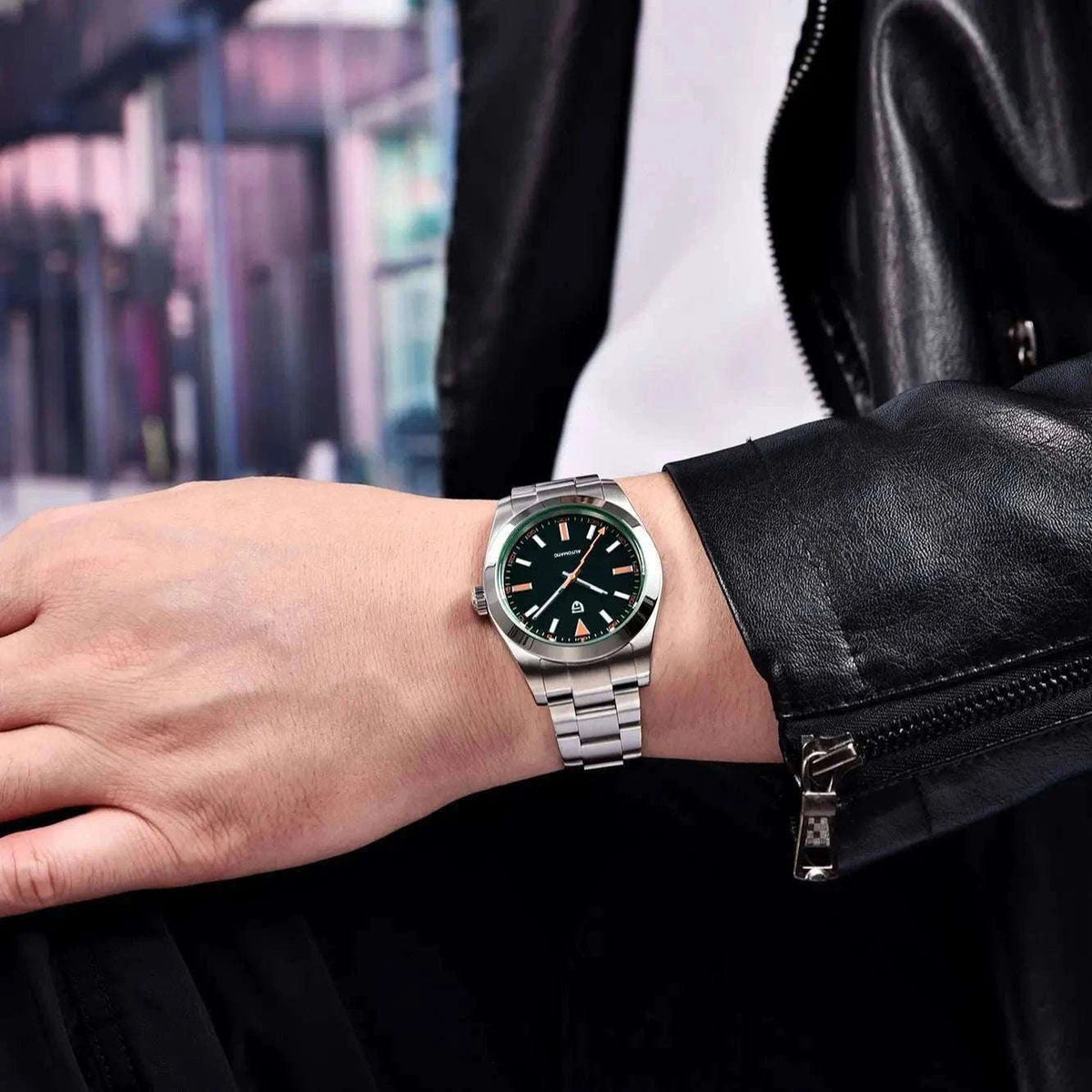 Pagani Design Automatic Men's Watch Green Dial Sapphire Crystal-Black / Japan NH35A Movt / UNITED KINGDOM