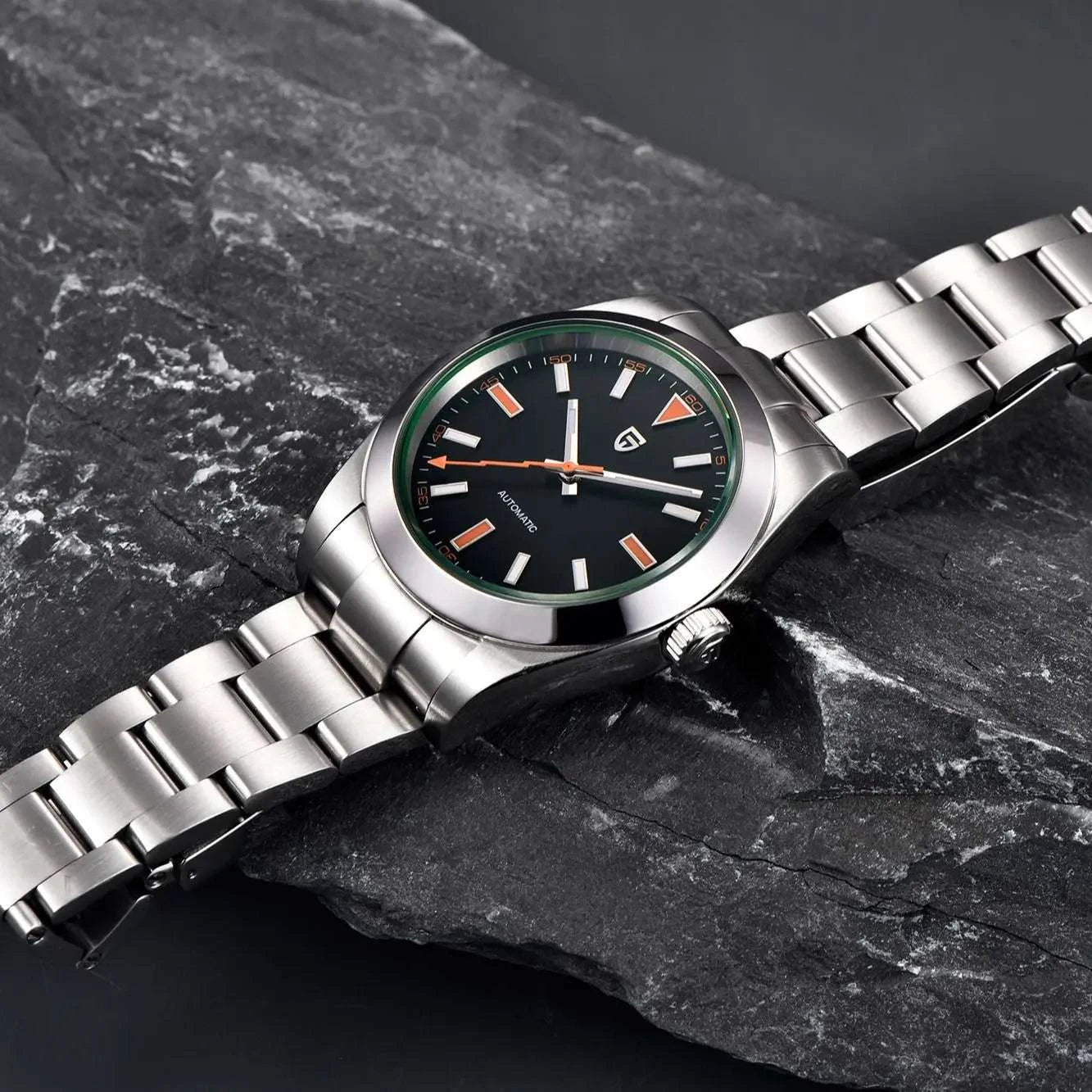 Pagani Design Automatic Men's Watch Green Dial Sapphire Crystal-Black / Japan NH35A Movt / UNITED KINGDOM
