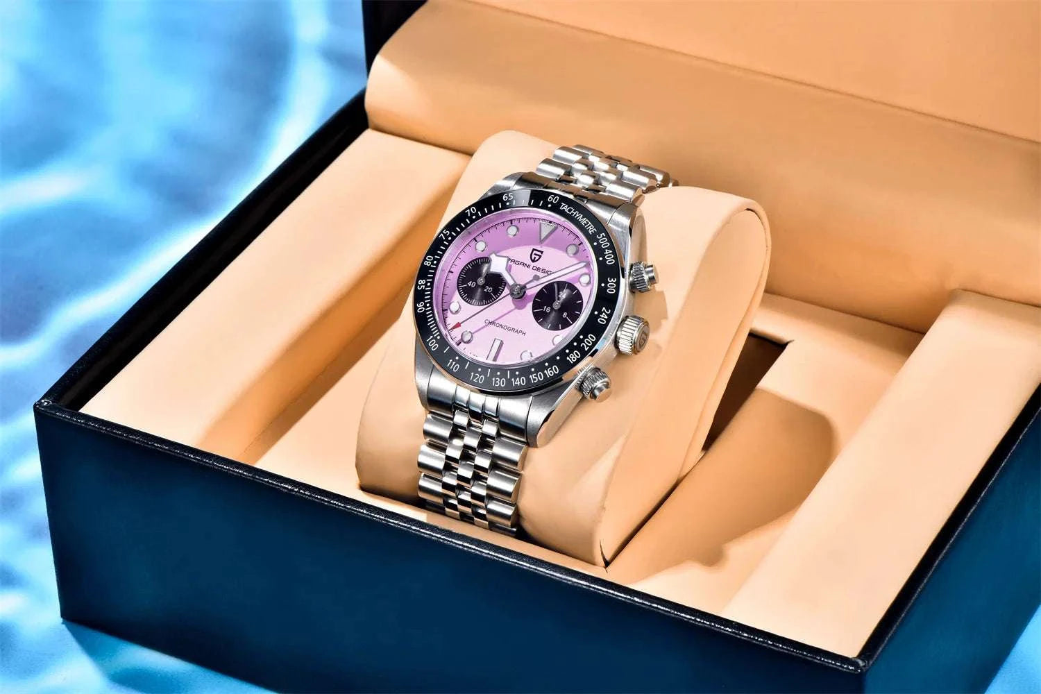 Pagani Design BB Panda Chronograph Watch Stainless Steel 100M-White / United States