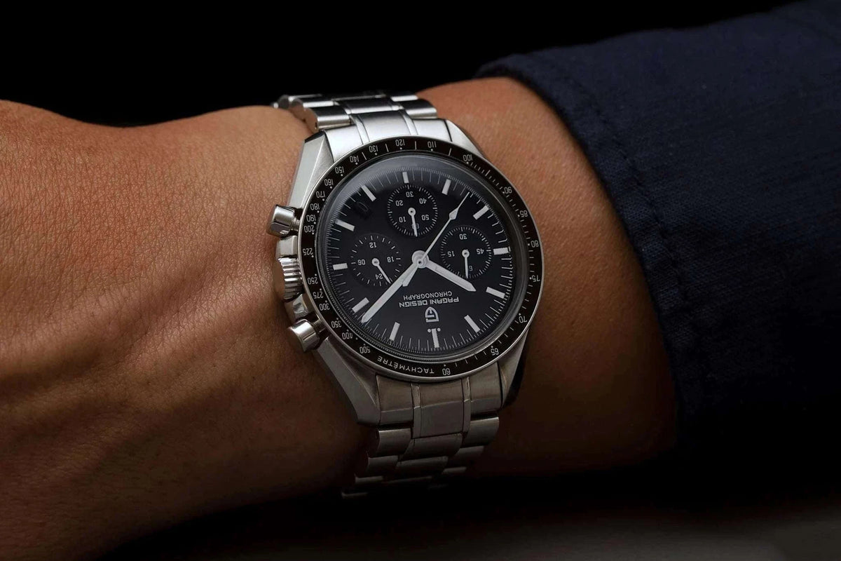 Pagani Design Chronograph Men’s Watch Sapphire Quartz 100M Water-Black / france