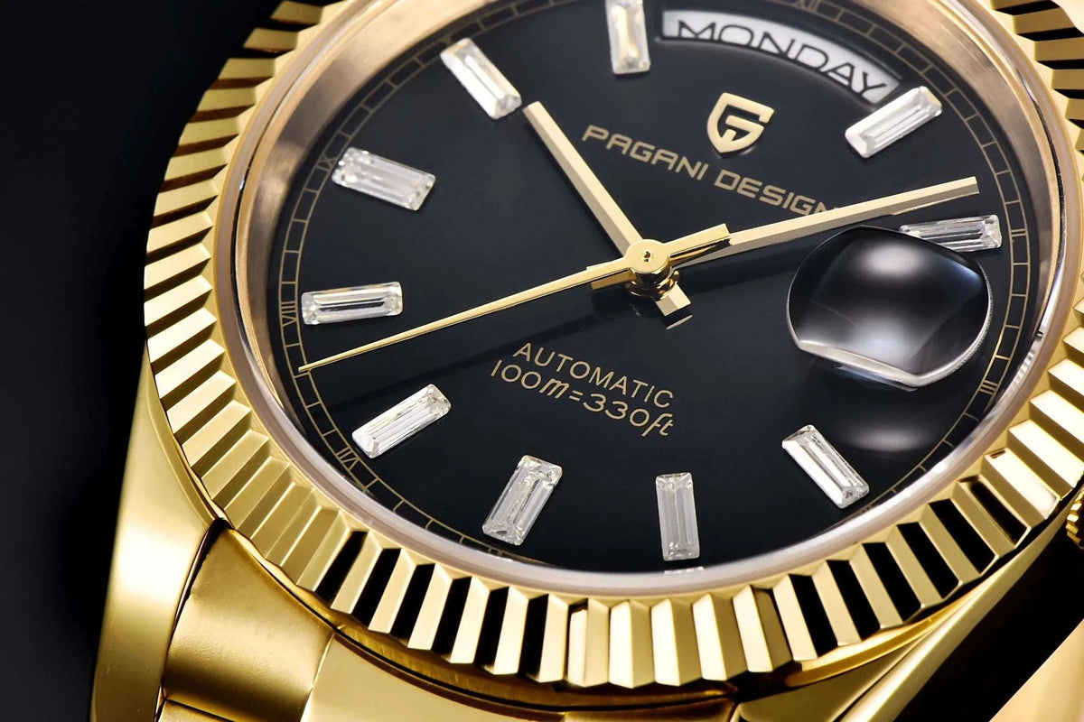 Pagani Design DD36 Automatic Watch 36mm Sapphire Steel 10Bar-Gold / france