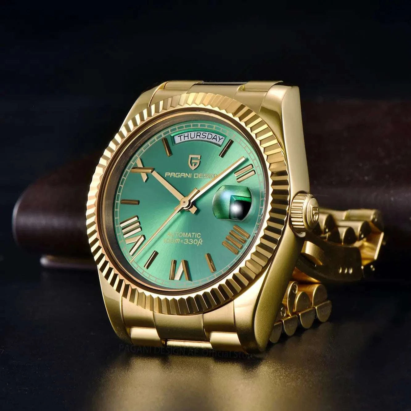 Pagani Design DD36 Automatic Watch 36mm Sapphire Steel 10Bar-Gold / france