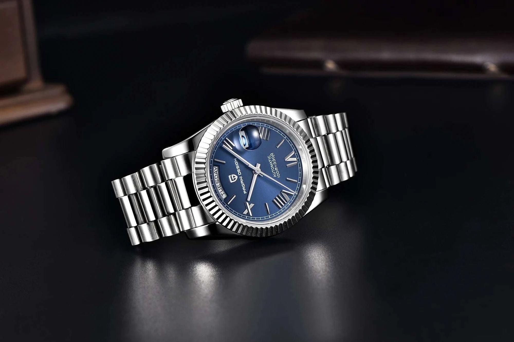 Pagani Design DD36 Automatic Watch with Sapphire & 100m Waterproof-Blue / GERMANY