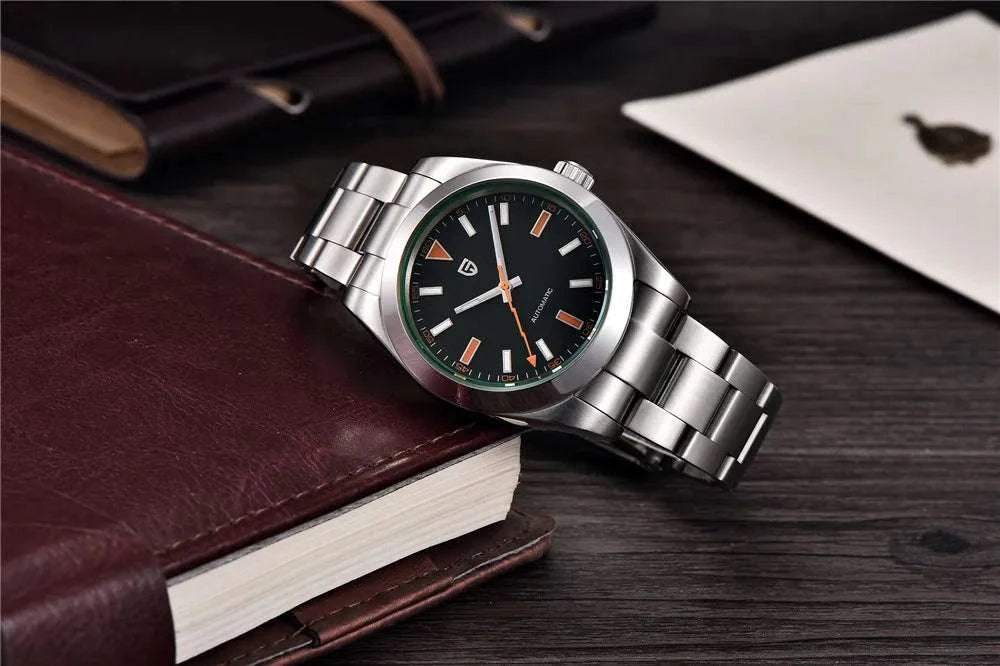 Pagani Design Green Sapphire Automatic Watch Stainless Steel 100M-Blue / TMI NH35A / spain