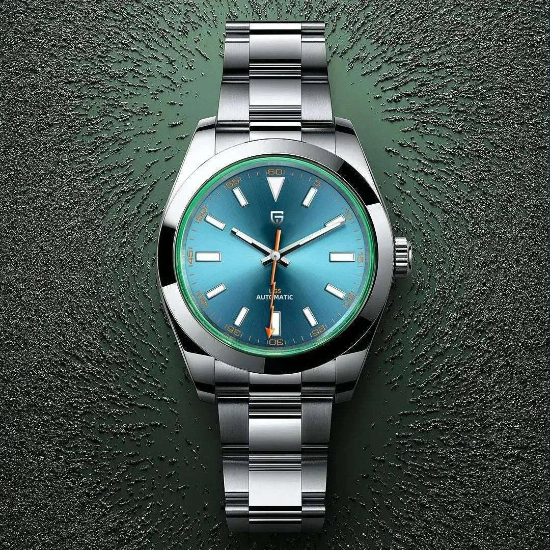Pagani Design Green Sapphire Automatic Watch Stainless Steel 100M-Blue / TMI NH35A / spain