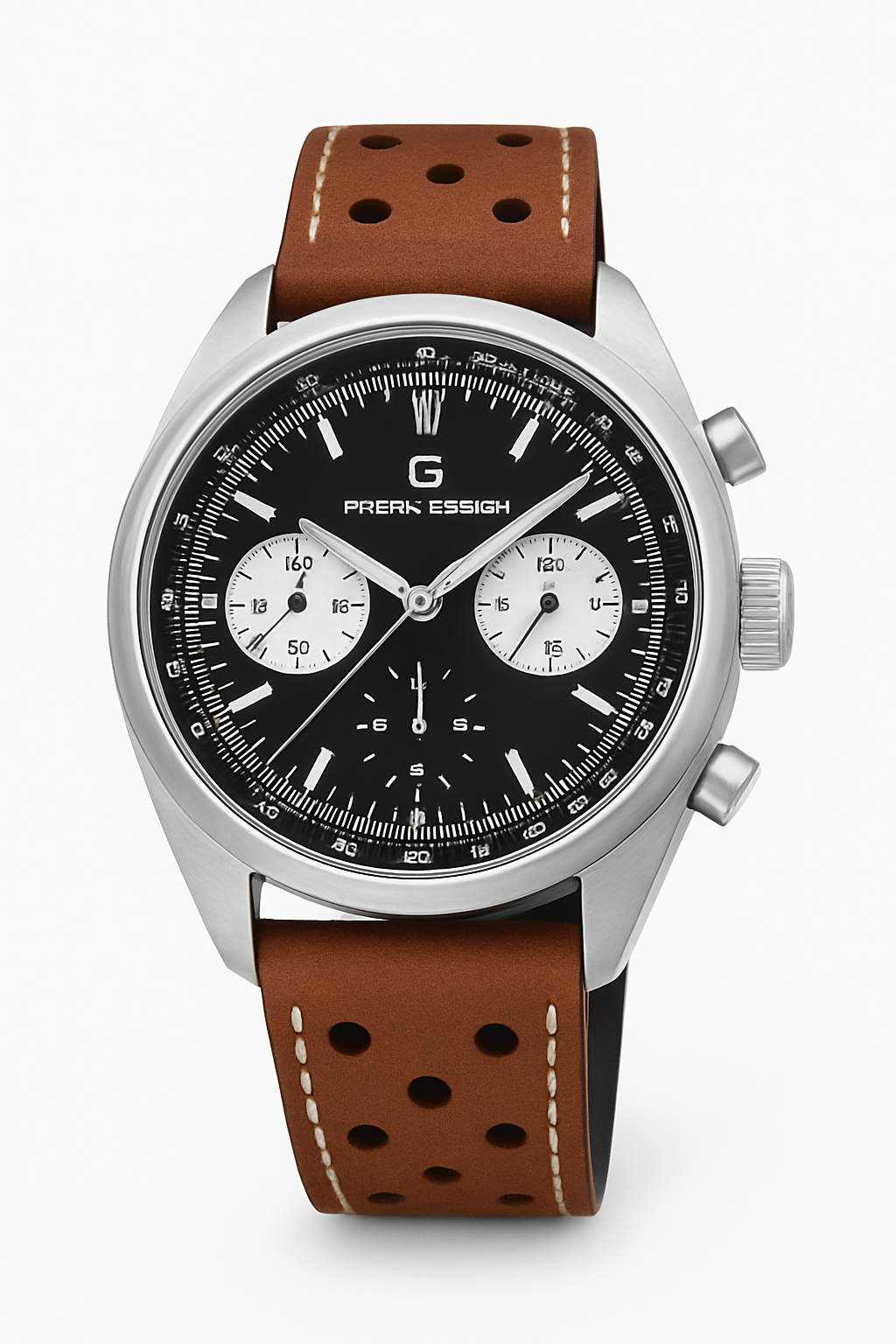 ساعة كرونوغراف Retro Panda Dial بزجاج ياقوتي