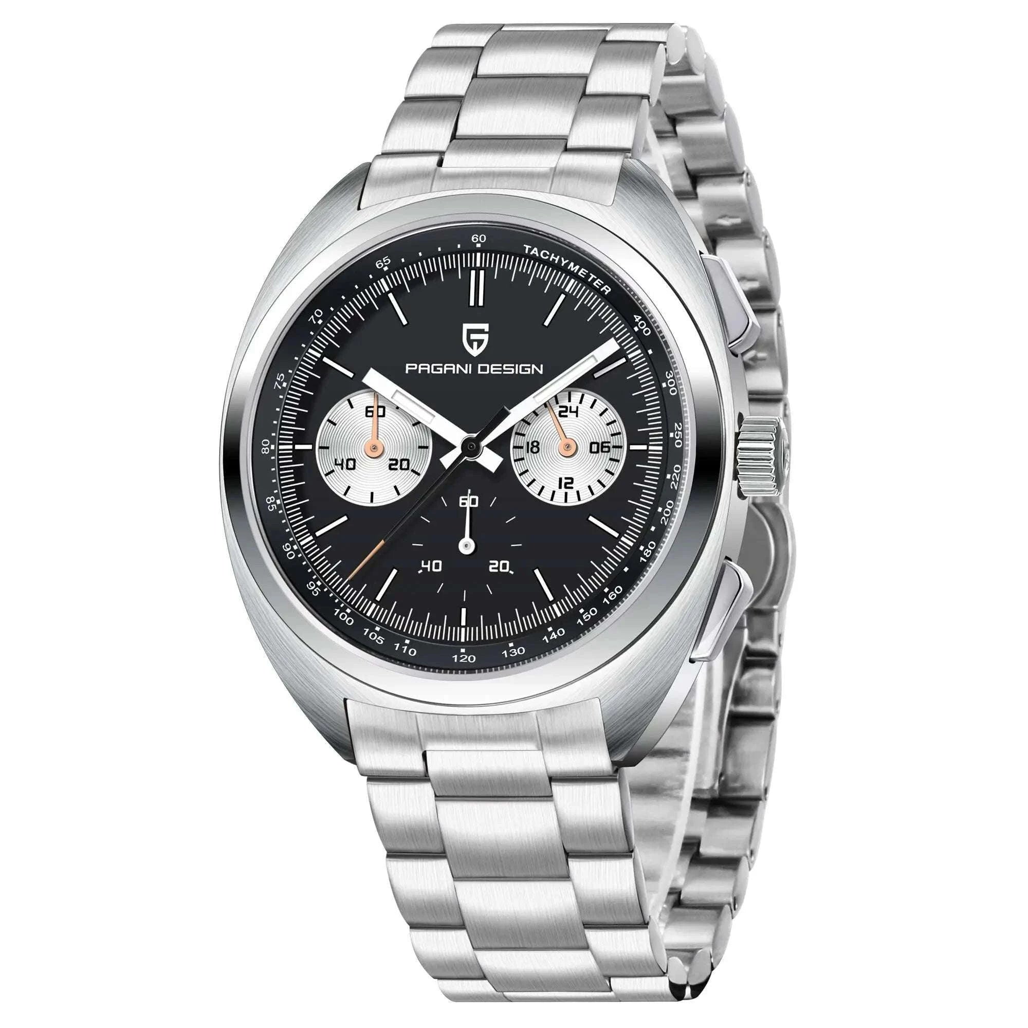 Pagani Design Panda Dial Chronograph Watch VK63 Sapphire-