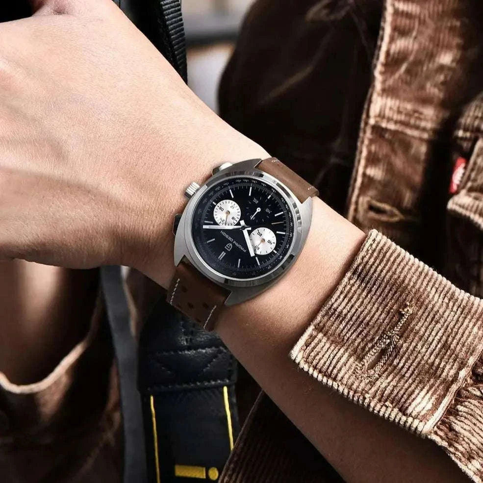 Pagani Design Panda Dial Chronograph Watch VK63 Sapphire-