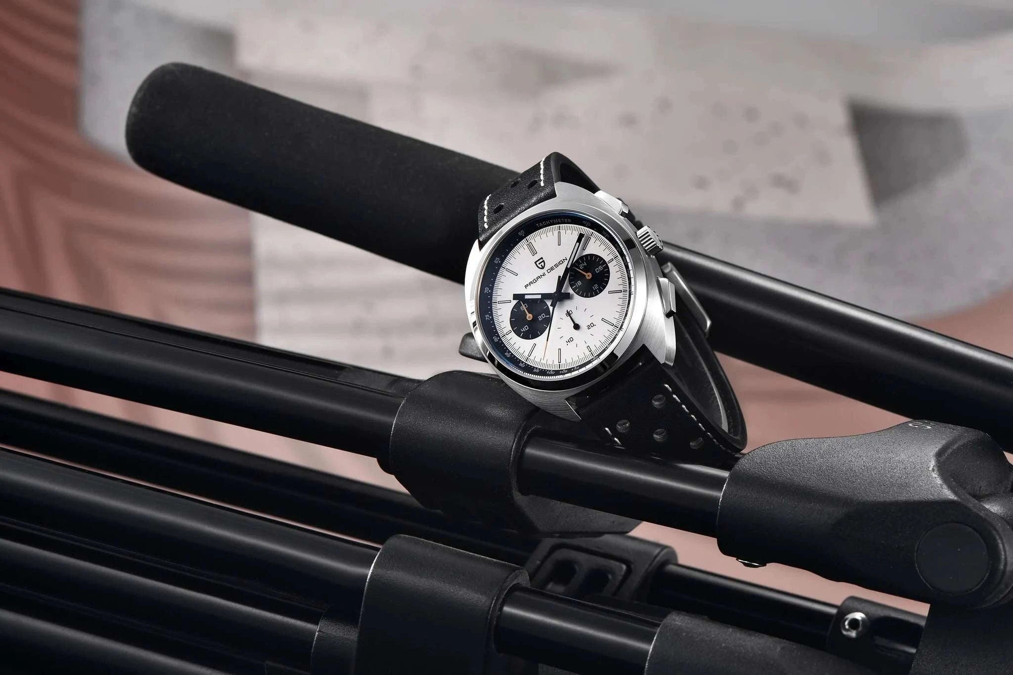 Pagani Design Panda Dial Chronograph Watch VK63 Sapphire-