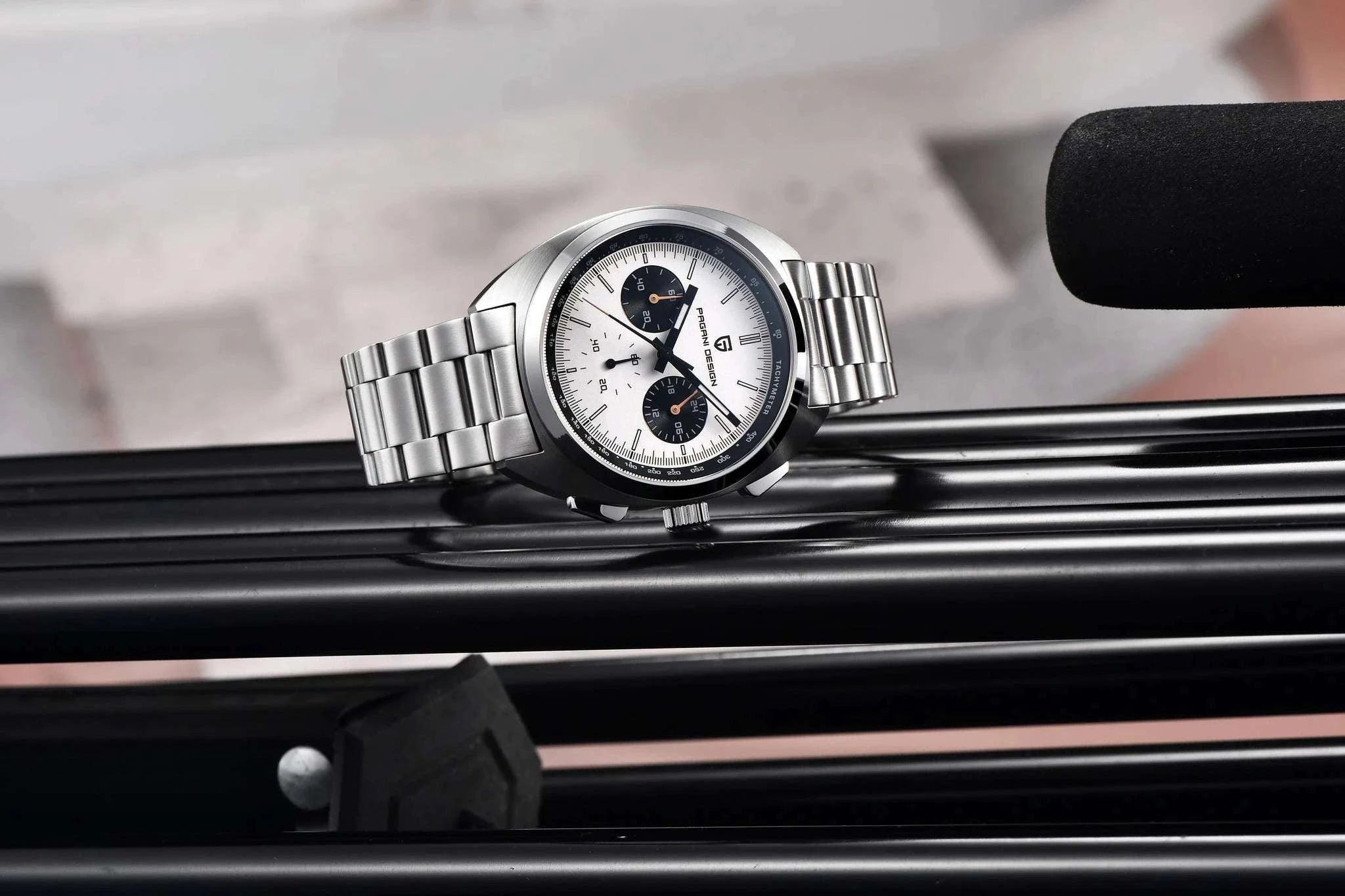 Pagani Design Panda Dial Chronograph Watch VK63 Sapphire-
