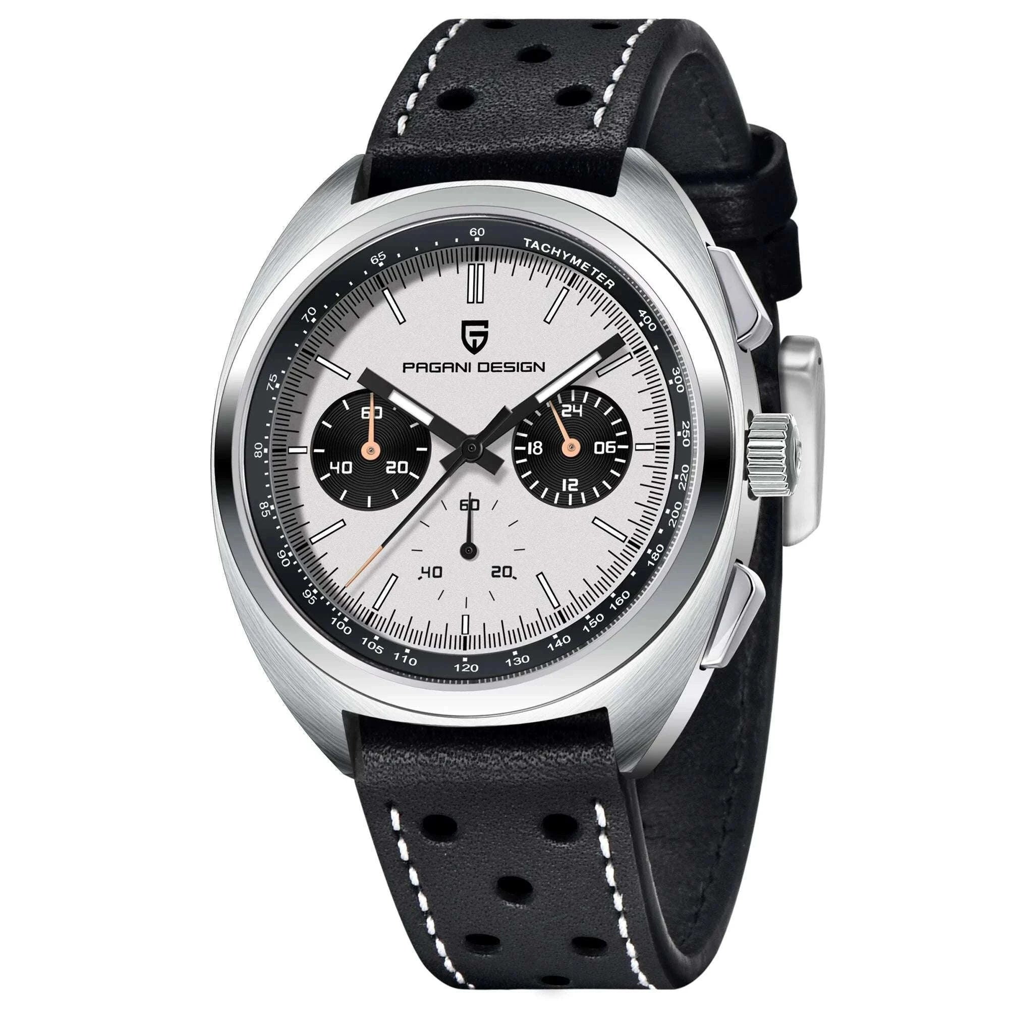 Pagani Design Panda Dial Chronograph Watch VK63 Sapphire-