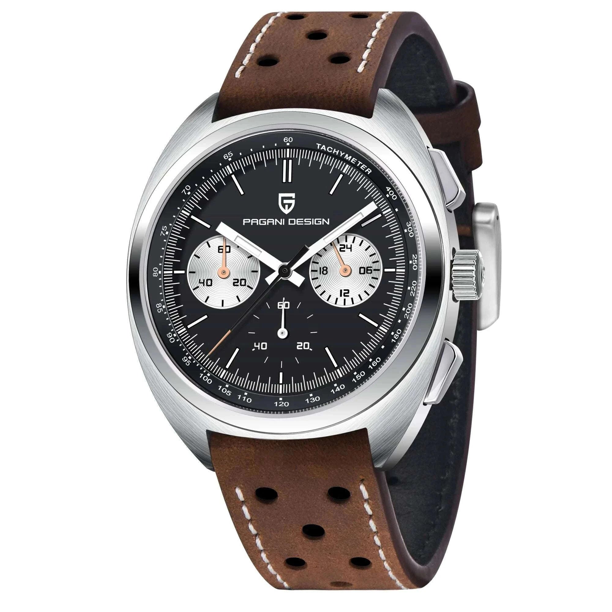 Pagani Design Panda Dial Chronograph Watch VK63 Sapphire-