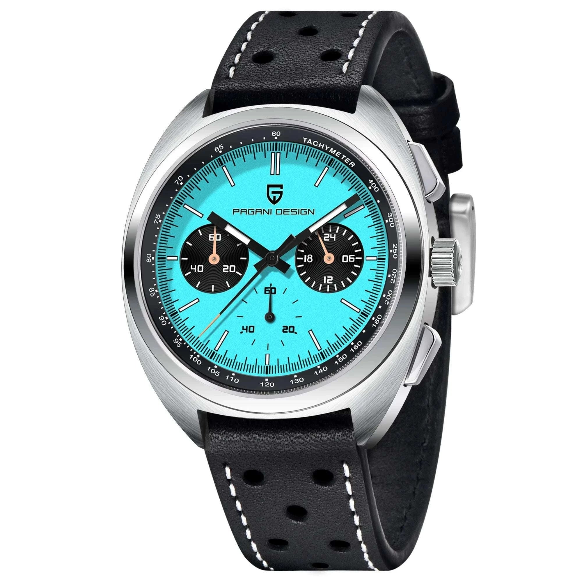 Pagani Design Panda Dial Chronograph Watch VK63 Sapphire-