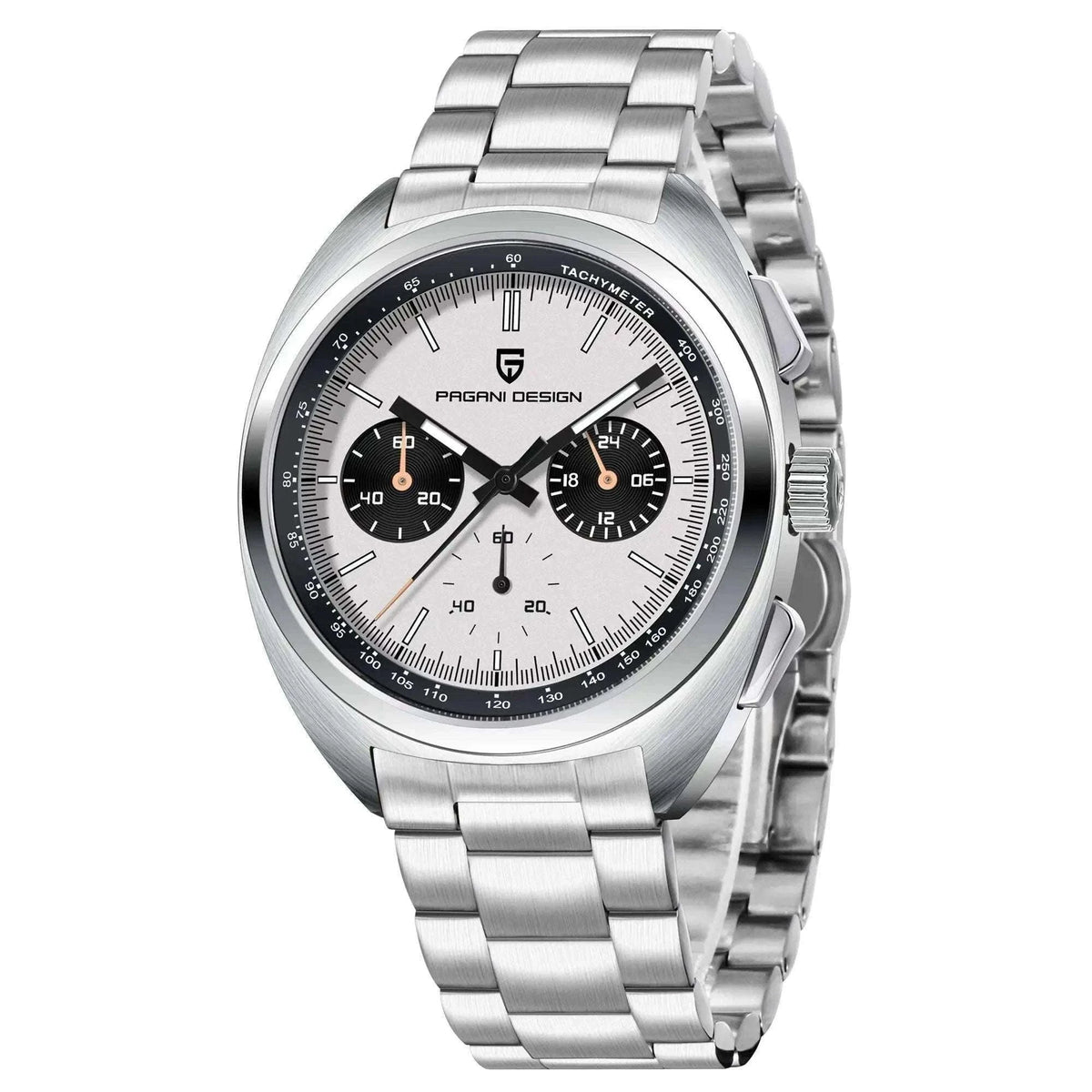 Pagani Design Panda Dial Chronograph Watch VK63 Sapphire-Steel Blue / france