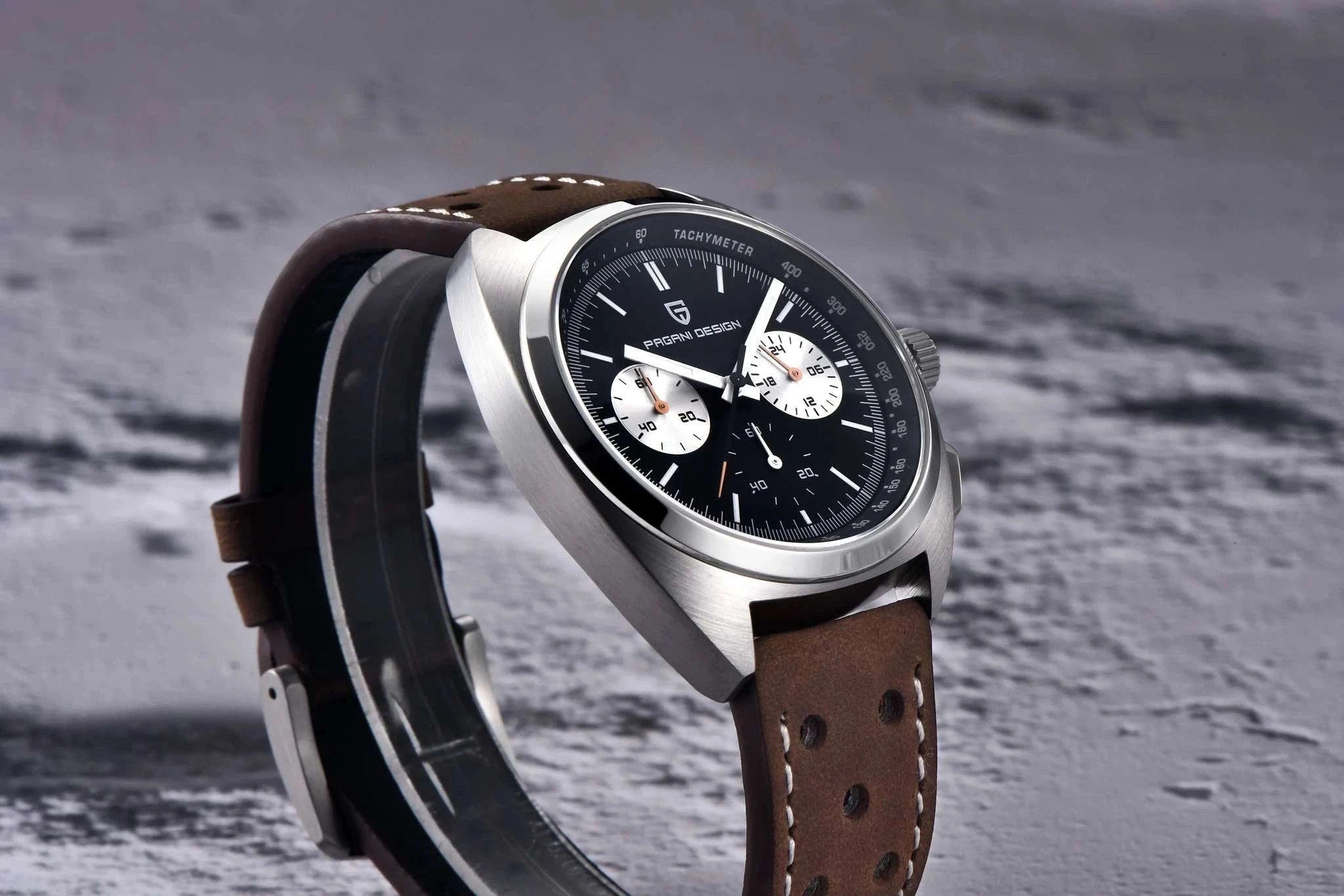 Pagani Design Panda Dial Chronograph Watch VK63 Sapphire-