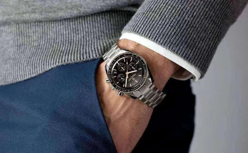 Pagani Design PD-1701 Chronograph Watch Sapphire 100M Waterproof-Gold / GERMANY