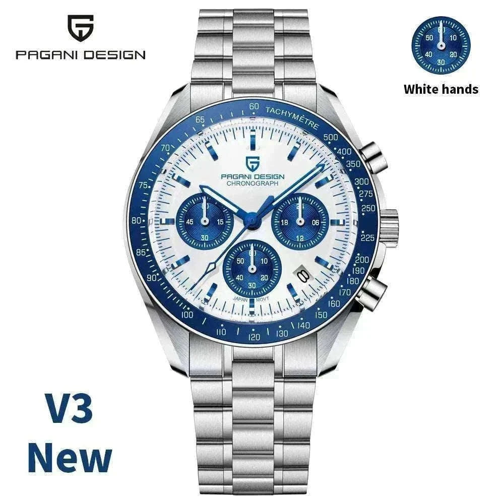 Pagani Design PD-1701 Chronograph Watch Sapphire 100M Waterproof-Gold / GERMANY