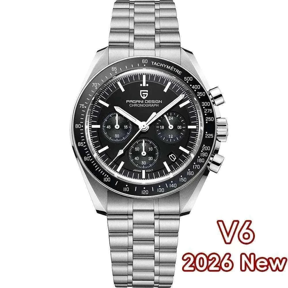 Pagani Design PD-1701 Chronograph Watch Sapphire 100M Waterproof-Gold / GERMANY