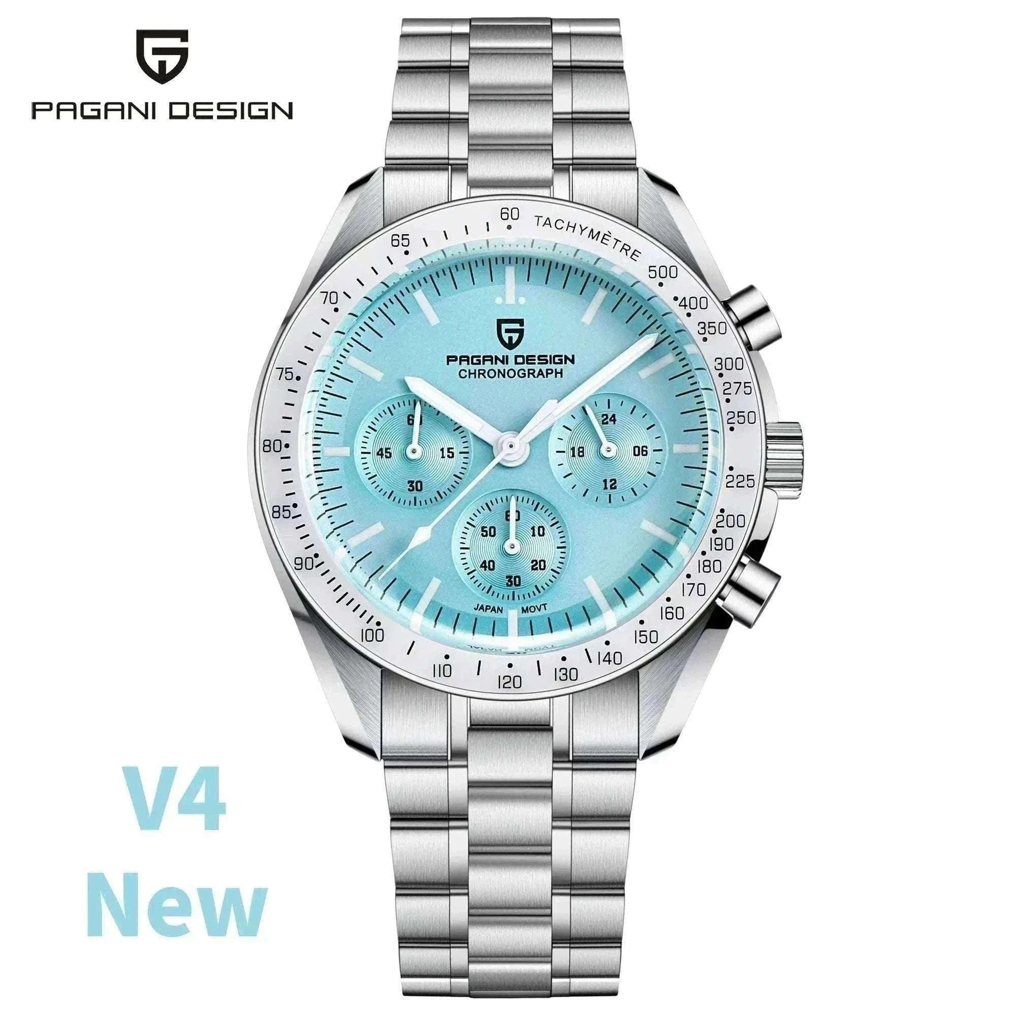 Pagani Design PD-1701 Chronograph Watch Sapphire 100M Waterproof-Gold / GERMANY